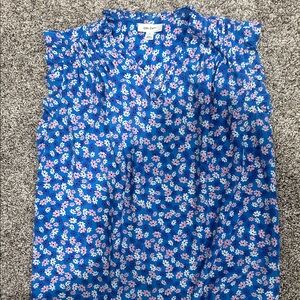 One September Blue Floral Blouse